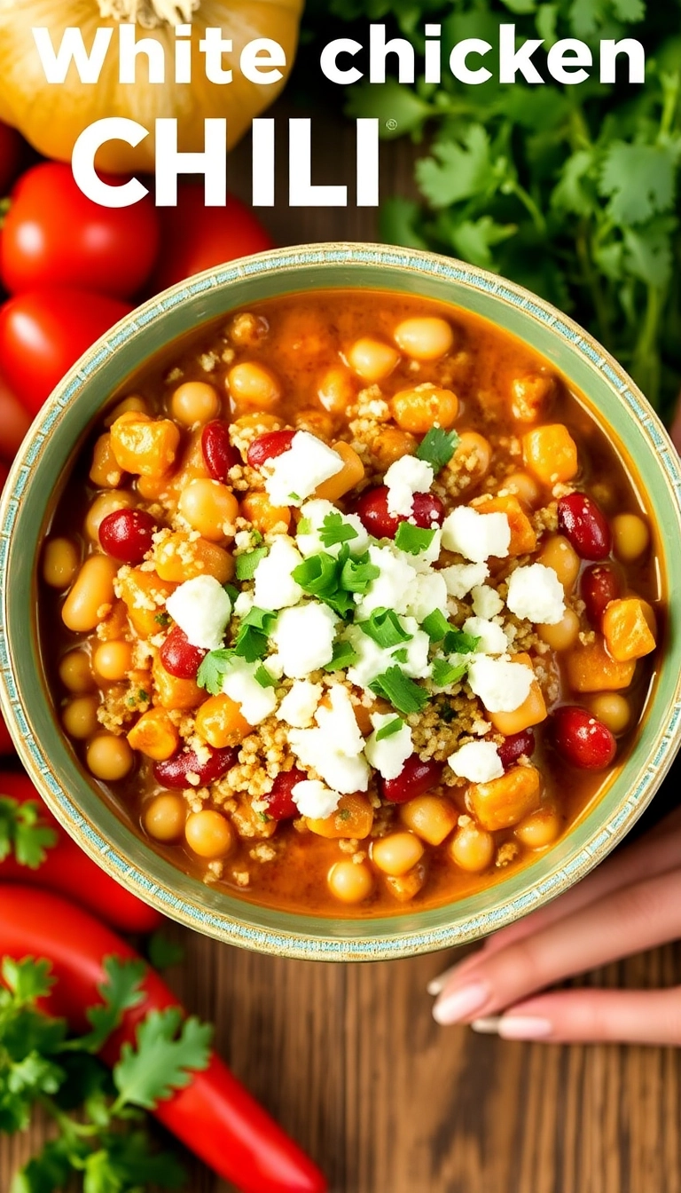 20 Creamy White Chicken Chili Ideas That'll Make Your Taste Buds Dance! - 8. White Chicken Chili with Beans and Quinoa