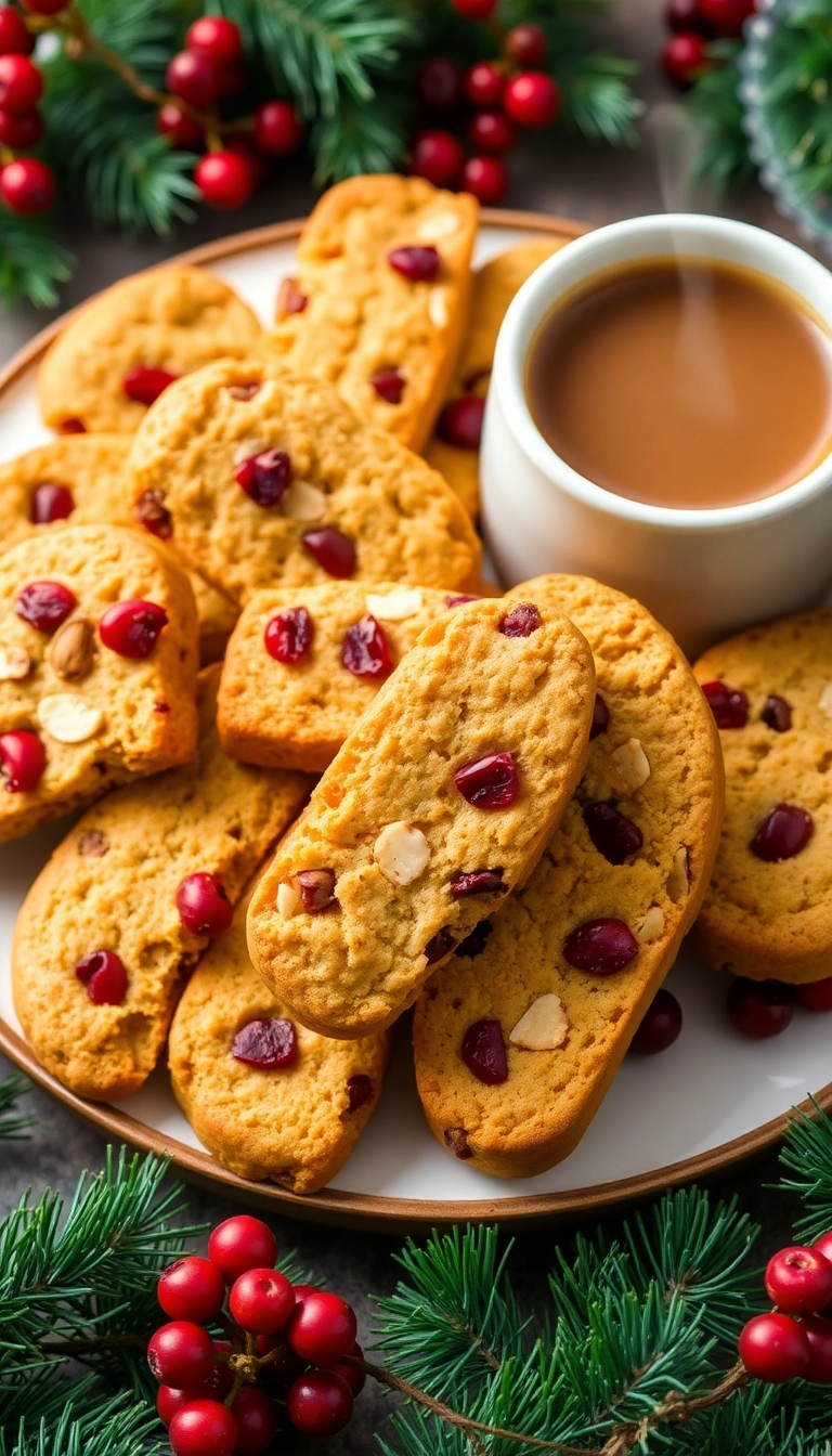 21 Irresistible Cranberry Dessert Recipes You’ll Want to Make This Holiday Season! - 3. Cranberry Almond Biscotti