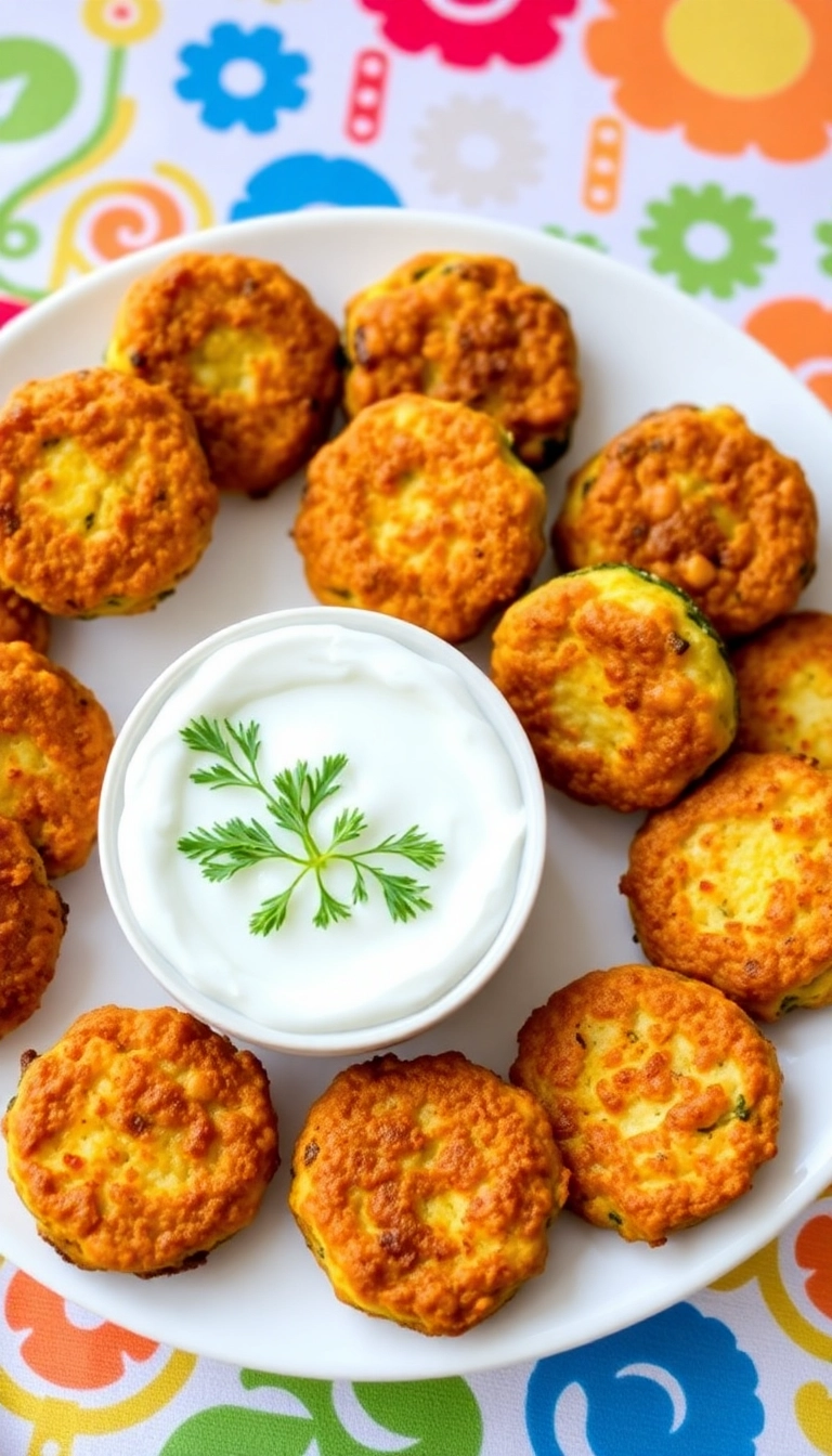 18 Healthy Dinner Recipes for Weight Loss That Taste Incredible! - 11. Zucchini Fritters with Greek Yogurt Dip