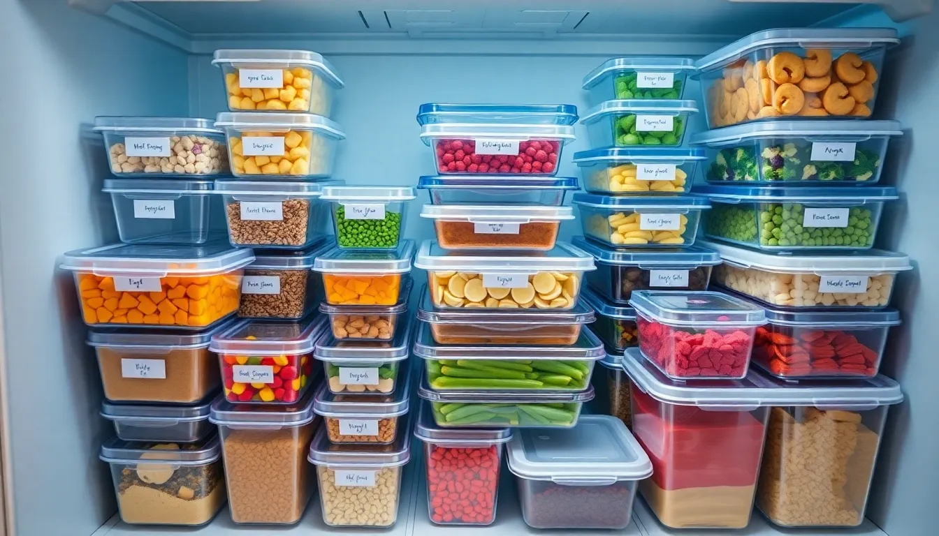 15 Kitchen Organization Hacks That'll Transform Your Space (You'll Love #6!) - 13. Stackable Containers for Freezer