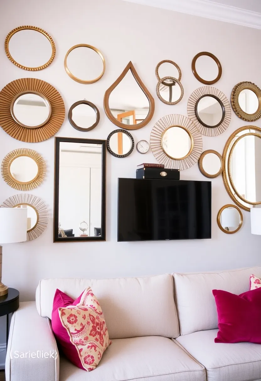 20 Stunning Living Room Makeover Ideas That Won't Break the Bank (You'll Love #15!) - 14. Decorative Mirrors