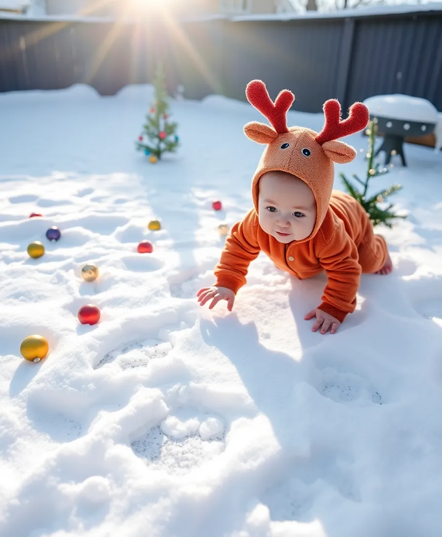 25 Adorable Baby Christmas Outfits That Will Melt Your Heart (Wait Until You See #17!) - 2. Festive Reindeer Onesie