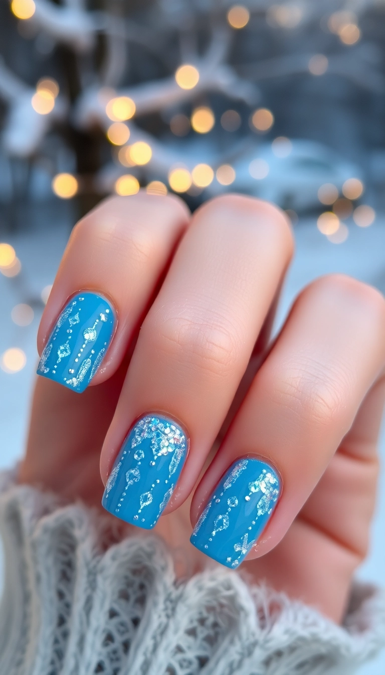 20 Fun Winter Nail Designs That Will Make You Want to Show Off Your Hands! - 18. Shimmering Icicles