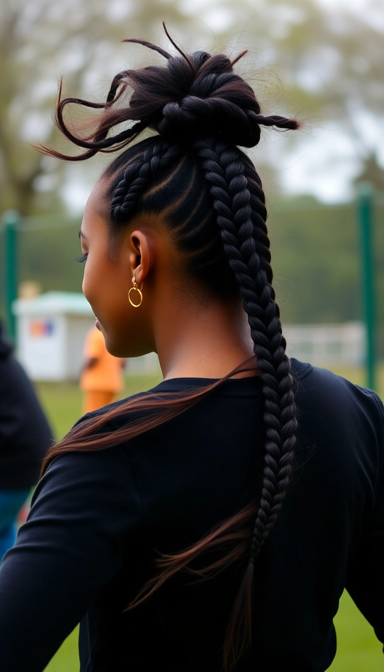 24 Stunning Braided Hairstyles for Black Women That Will Turn Heads! - 7. Braided Ponytail