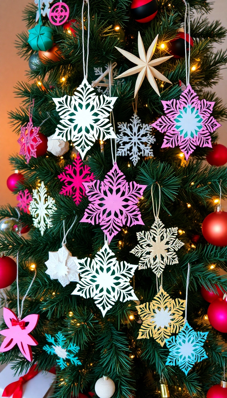 12 Eco-Friendly Christmas Tree Decoration Ideas That Are Good for the Planet! - 6. Handmade Paper Ornaments