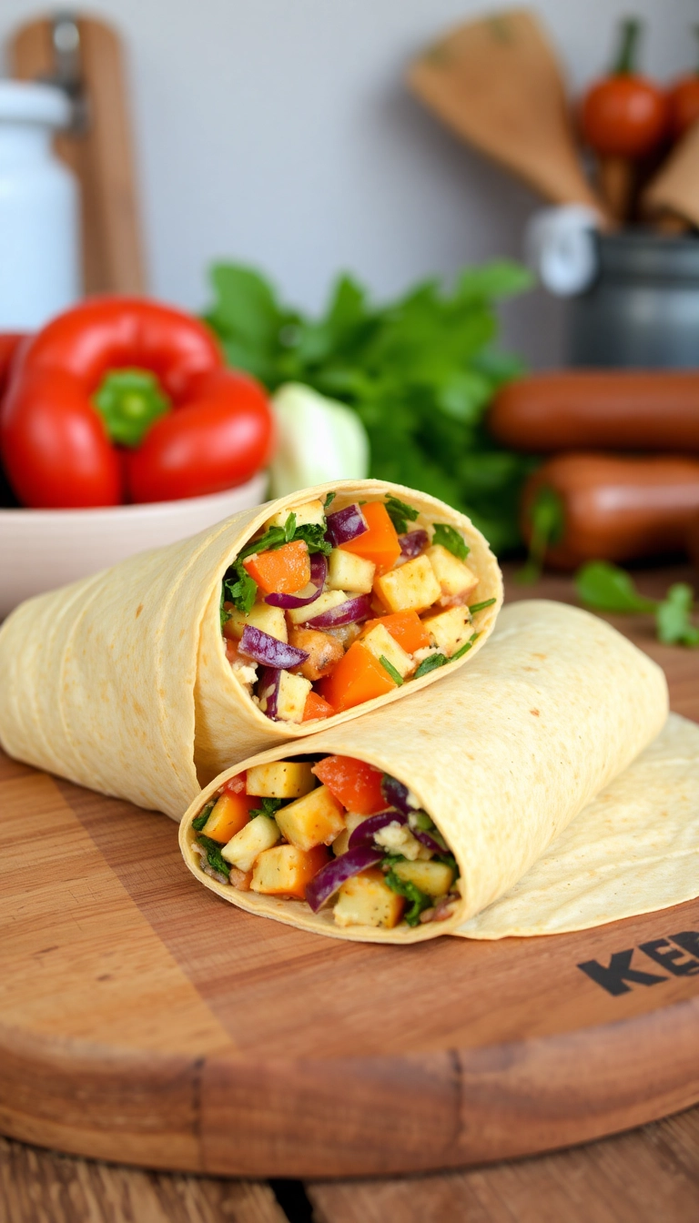 21 Healthy Winter Meals That’ll Warm Your Soul (And Your Kitchen!) - 15. Roasted Vegetable and Hummus Wrap