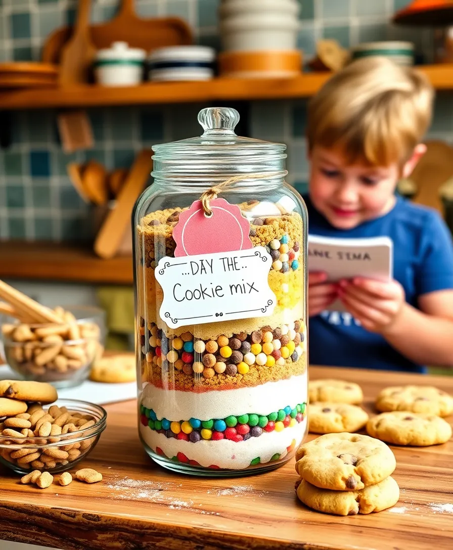 25 Adorable DIY Christmas Gifts for Kids That They'll Treasure Forever! - 17. DIY Cookie Mix Jar