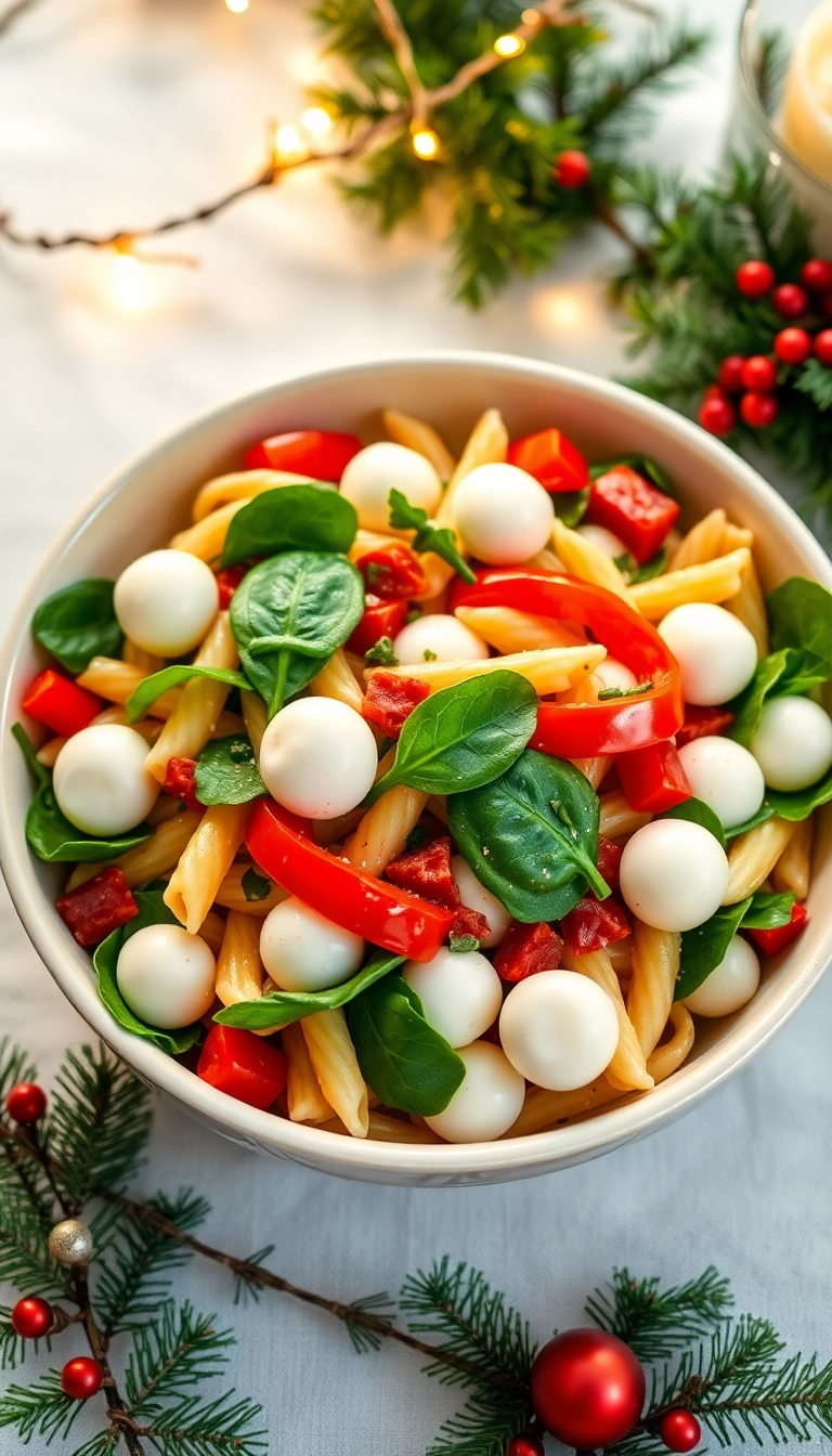 21 Christmas Pasta Recipe Ideas That'll Make Your Holiday Dinner Unforgettable! - 6. Christmas Pasta Salad