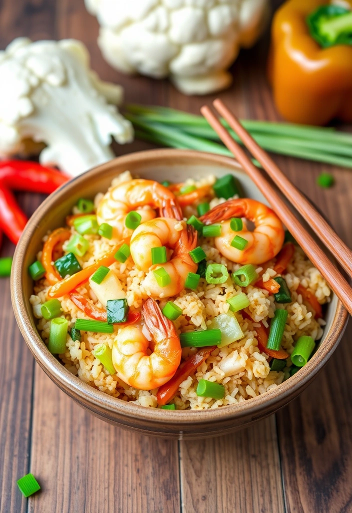 12 Healthy Dinner Ideas That Taste Indulgent (Get Ready for #5!) - 3. Cauliflower Rice Stir-Fry with Shrimp