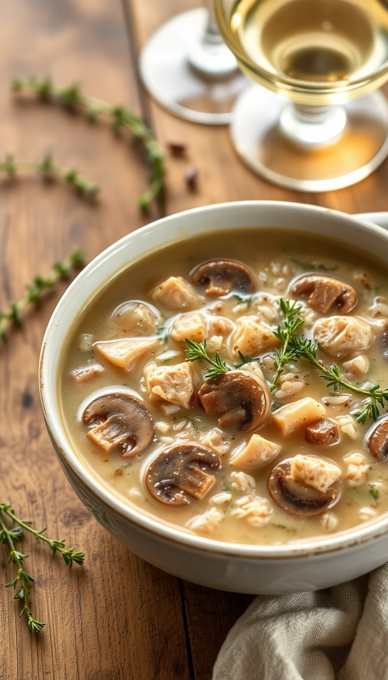 25 Chicken Wild Rice Soup Ideas That'll Warm Your Heart (You Won't Believe #10!) - 5. Chicken Wild Rice Soup with Mushrooms