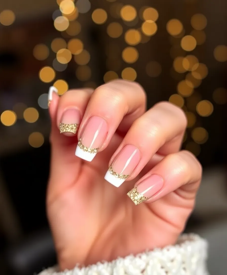 Glitter & Glam: Perfect New Year’s Nails for a Sparkling Start - 4. Festive French Tips with a Twist