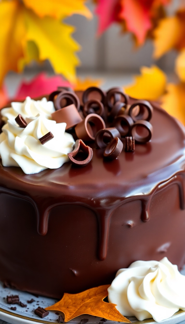 21 Fall-Themed Cake Ideas That'll Make Your Taste Buds Dance! - 17. Bourbon Chocolate Cake