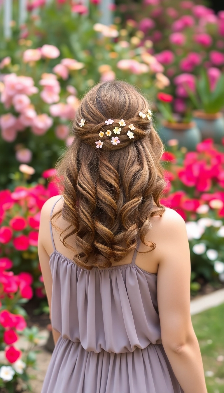 8 Stunning Long Hairstyles for Chubby Faces That Will Turn Heads! - 3. Romantic Half-Up Half-Down Style