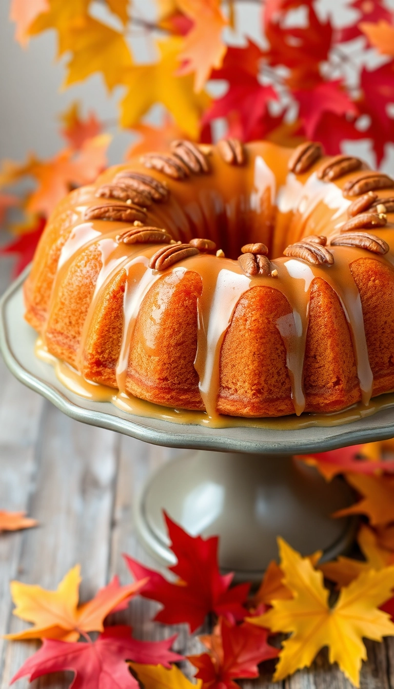 21 Fall-Themed Cake Ideas That'll Make Your Taste Buds Dance! - 3. Maple Pecan Bundt Cake