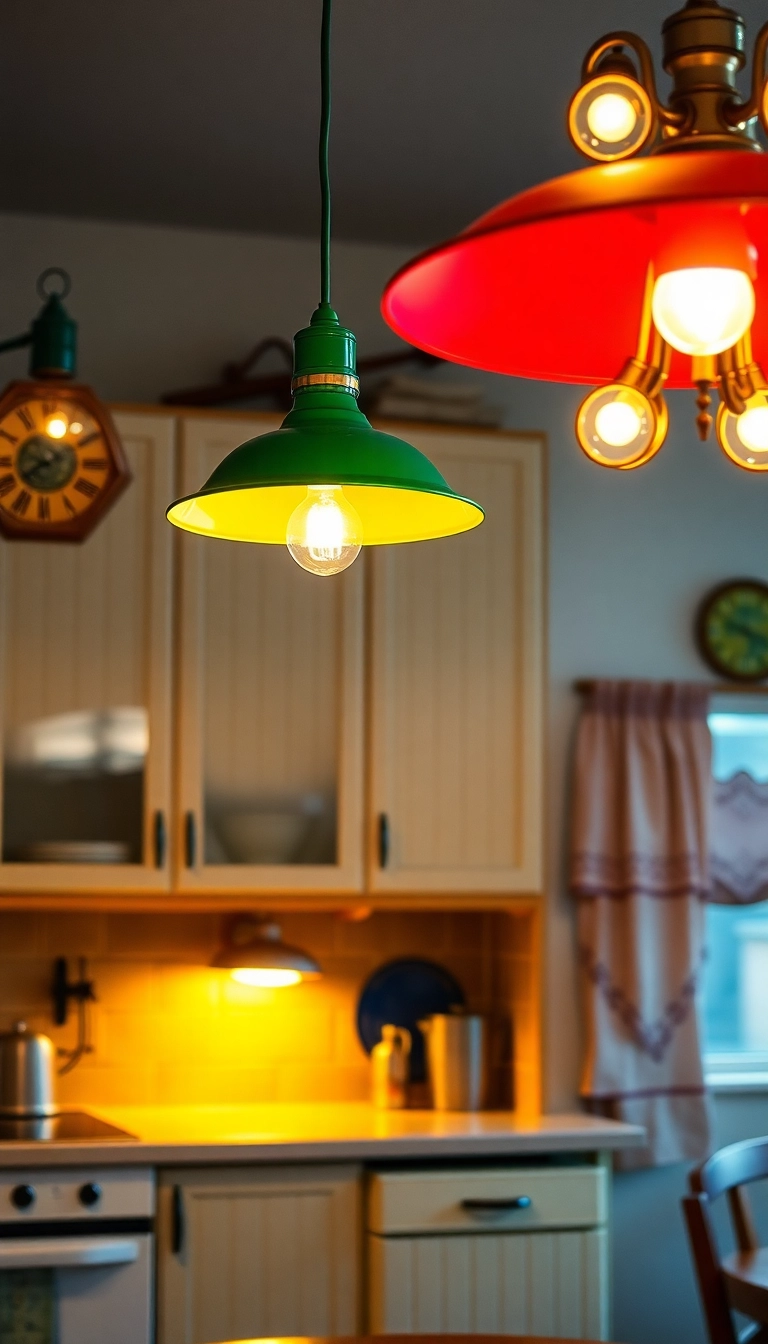 19 Vintage Kitchen Ideas That’ll Transport You Back in Time (Don’t Miss #12!) - 7. Vintage Lighting Fixtures