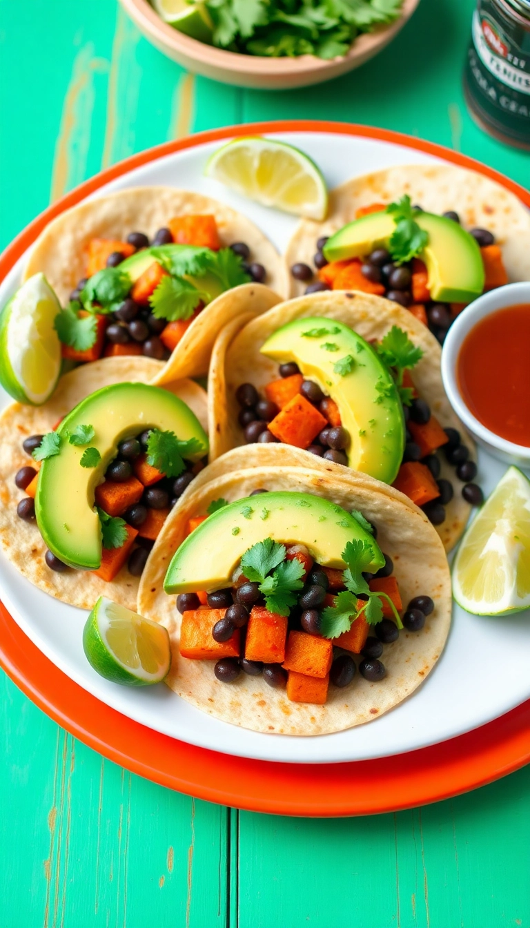 19 Easy Sunday Dinner Ideas That Will Have You Relaxing in Style (You Won't Believe #7!) - 18. Sweet Potato and Black Bean Tacos