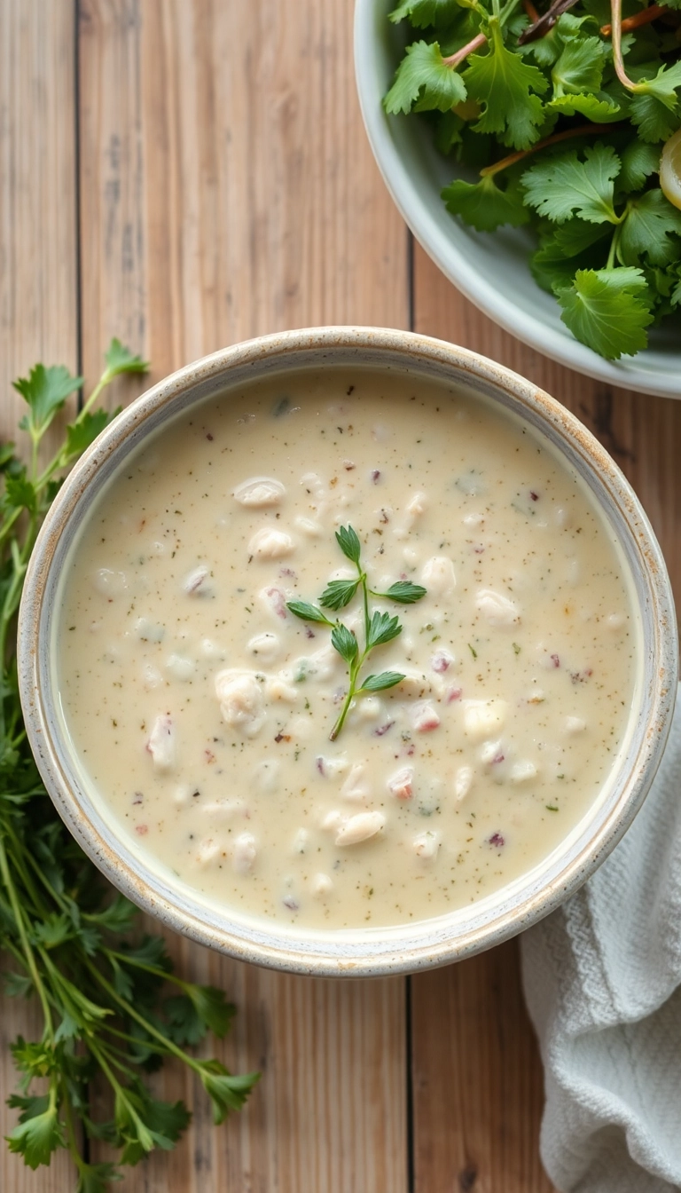 20 Creamy Chicken and Wild Rice Soup Ideas That Will Warm Your Soul! - 11. Herb-Infused Creamy Chicken and Wild Rice Soup