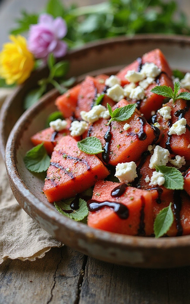 18 Easy Grilling Recipes That Will Make Your Summer Cookouts Legendary! - 18. Grilled Watermelon Salad