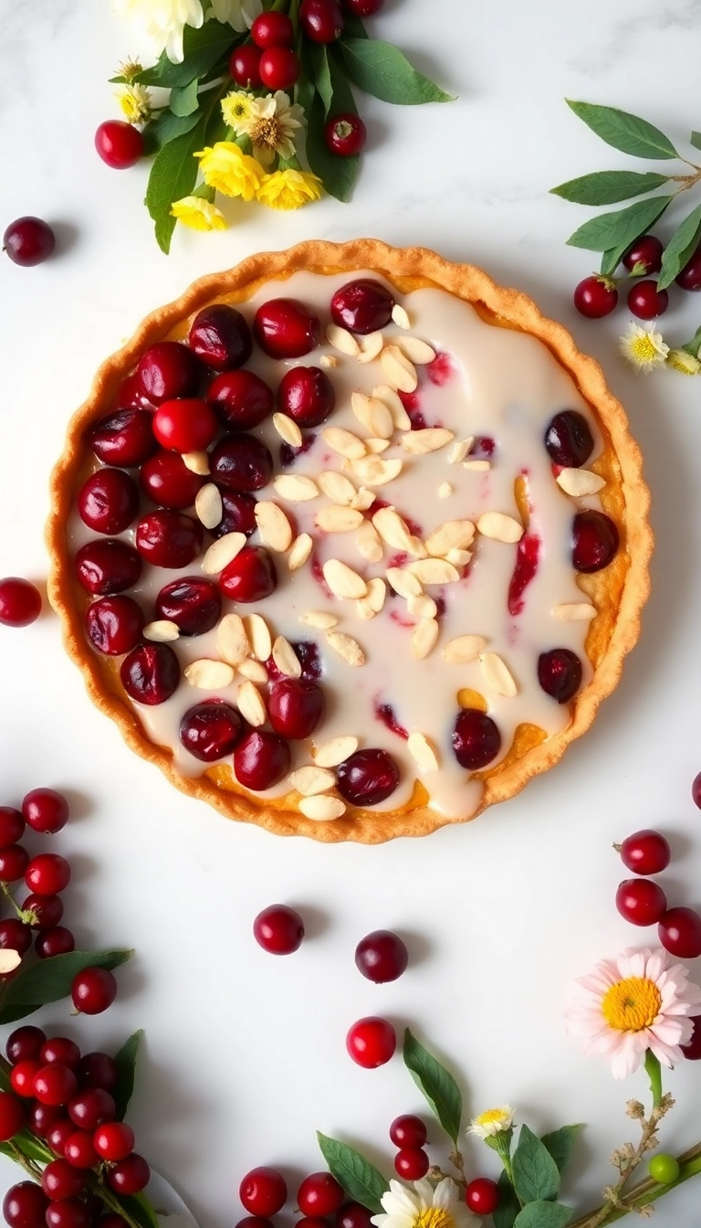 21 Fun Thanksgiving Dessert Ideas That'll Impress Your Guests (You Won't Believe #7!) - 14. Cranberry Almond Tart