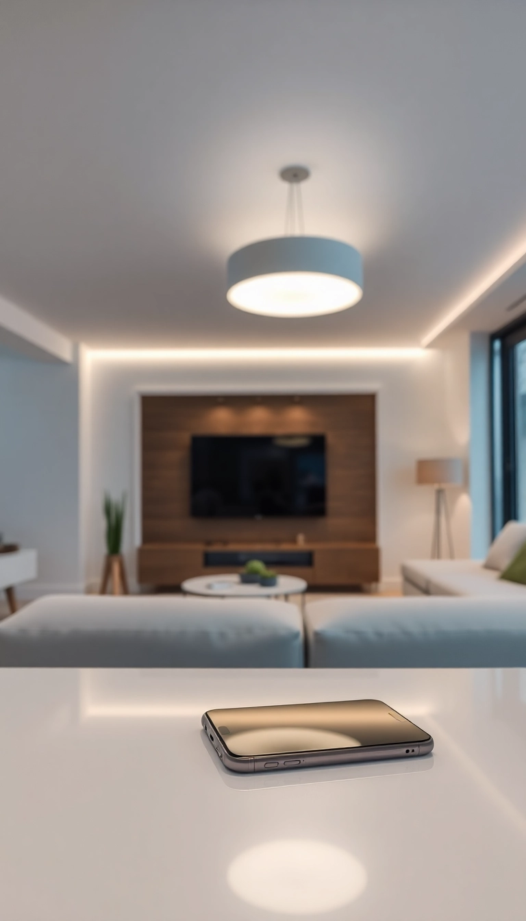 18 Minimalist Lighting Ideas That Will Make Your Living Room Shine Brightly! - 11. Smart Lighting Solutions