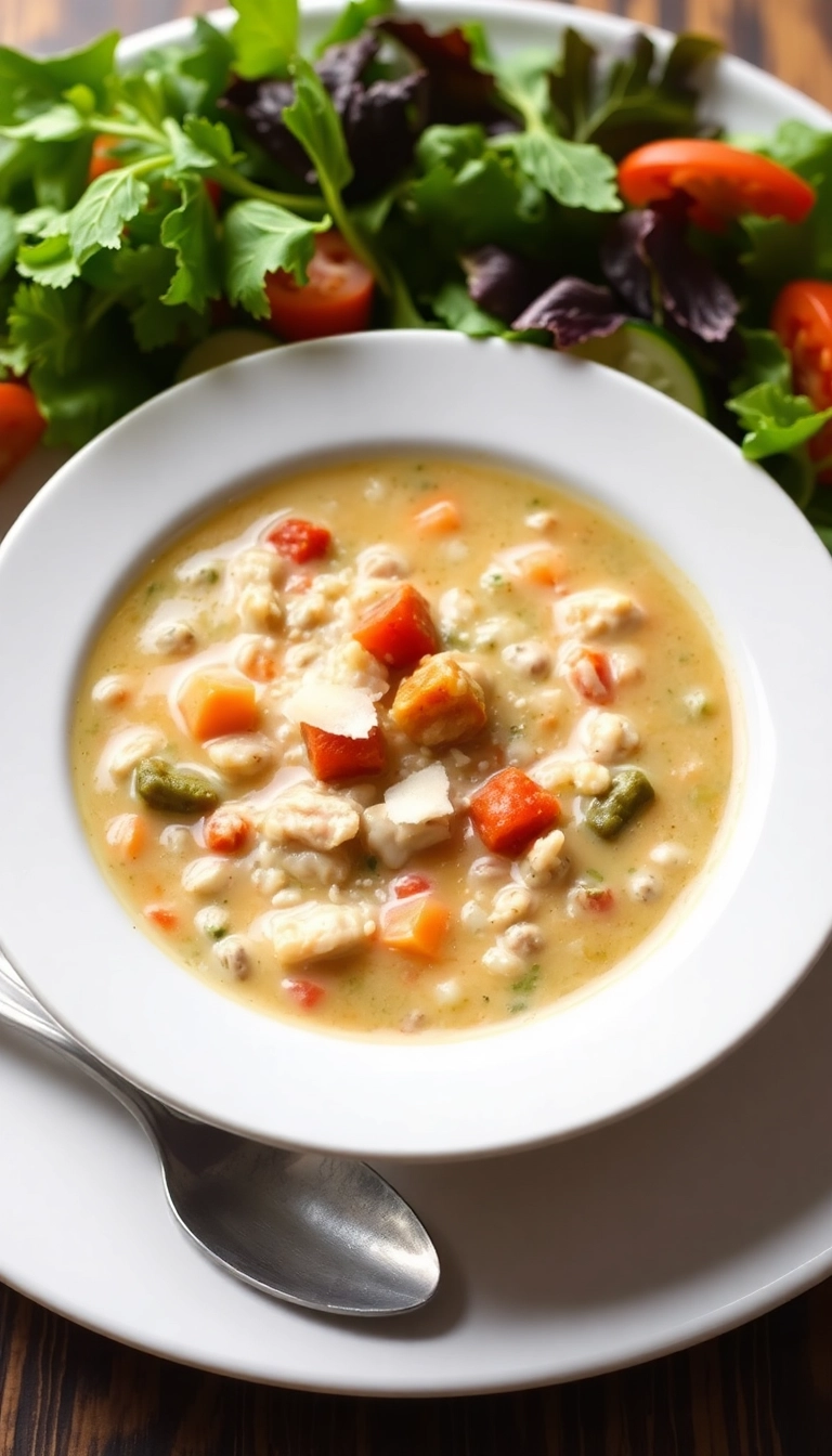 20 Creamy Chicken and Wild Rice Soup Ideas That Will Warm Your Soul! - 14. Creamy Chicken and Wild Rice Soup with Roasted Vegetables