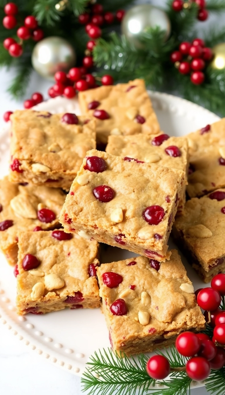 21 Irresistible Cranberry Dessert Recipes You’ll Want to Make This Holiday Season! - 18. Cranberry Nut Bars