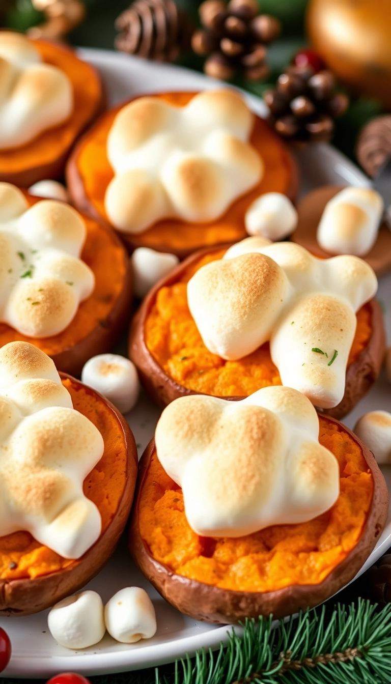 21 Festive Christmas Party Food Ideas That Will Wow Your Guests (You Won't Believe #10!) - 10. Sweet Potato Bites with Marshmallow