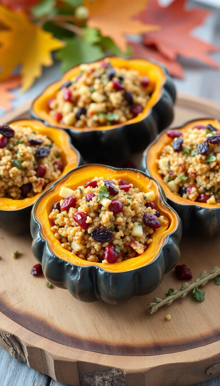 25 Friendsgiving Dinner Party Ideas That Will Make You the Host of the Year! - 5. Savory Stuffed Acorn Squash