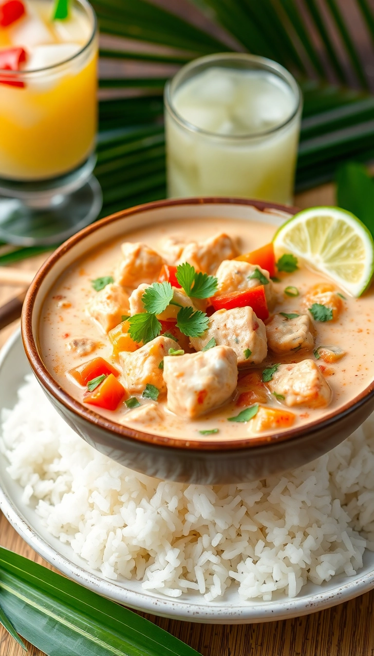 23 Chicken Chili Ideas That Will Spice Up Your Dinner Routine (You Won't Believe #12!) - 7. Thai Coconut Chicken Chili