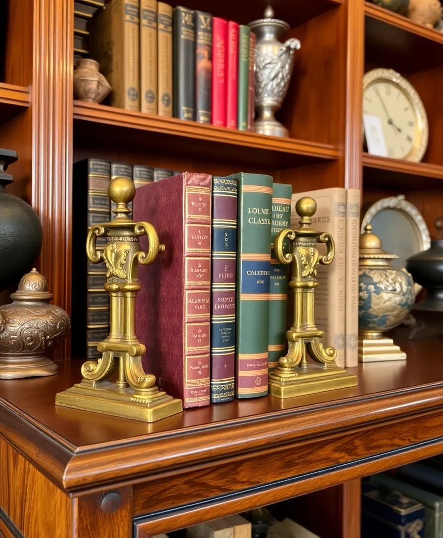 14 Classic Library Furniture Pieces That Add a Timeless Touch to Any Modern Home (#11 Will Surprise You!) - 14. The Antique Bookend Pair