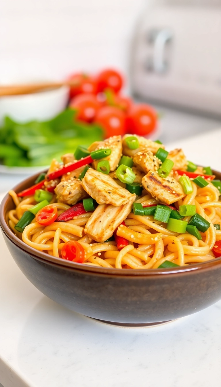 21 Low-Calorie Chicken Pasta Recipes You Can’t Resist (Especially #13!) - 21. Chicken and Vegetable Stir-Fry Pasta