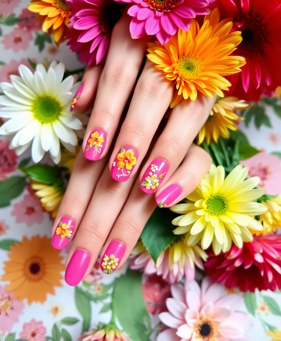 21 Gorgeous Summer Holiday Nail Ideas to Make Your Friends Jealous! - 3. Floral Fiesta