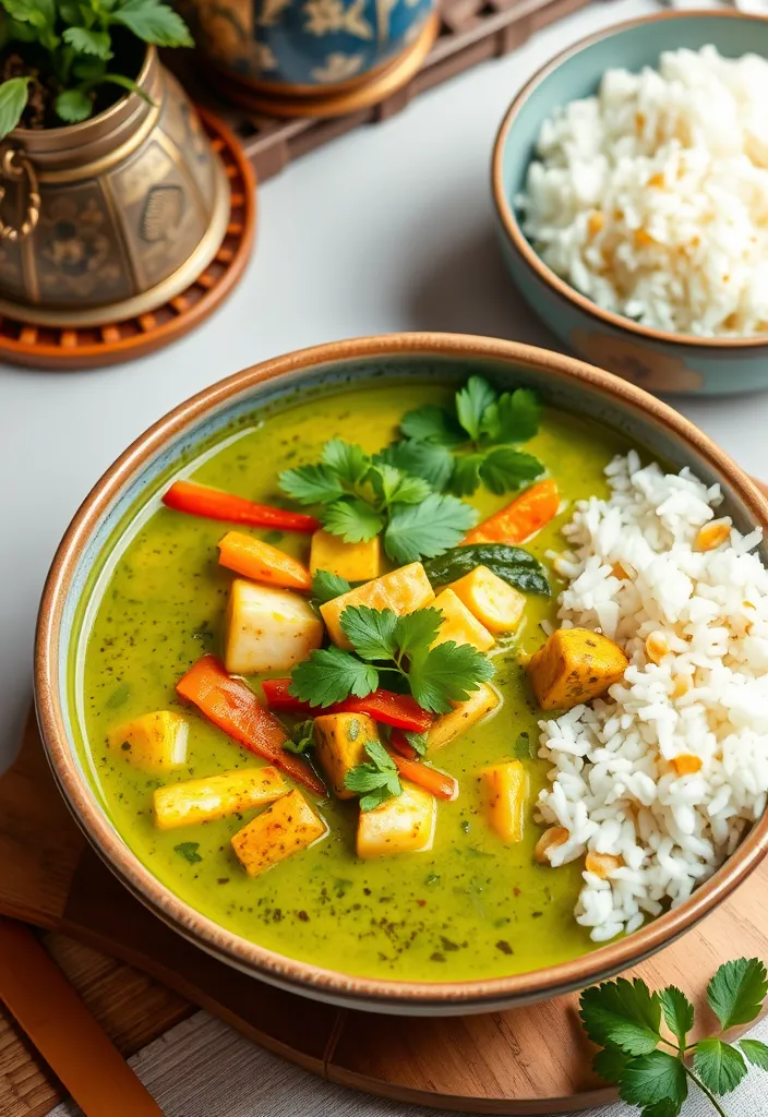 15 Romantic Valentine's Day Dinner Ideas That Will Melt Your Heart (Number 7 Is a Must-Try!) - 11. Thai Green Curry with Jasmine Rice