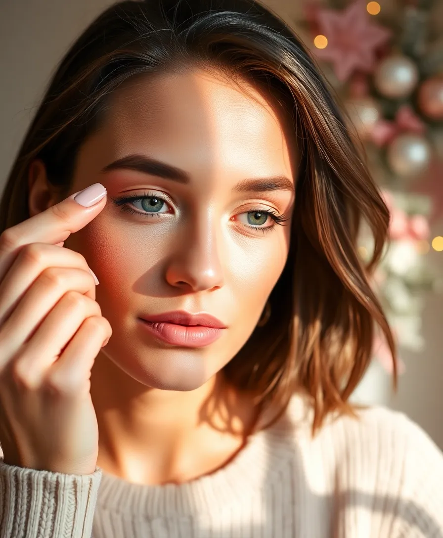 10 Natural Holiday Makeup Looks That Are Effortlessly Beautiful (You’ll Love #7!) - 9. Subtle Highlights with a Touch of Color