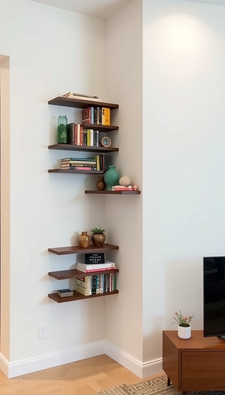 21 Genius Small Living Room Ideas That'll Transform Your Space (You Won't Believe #15!) - 1. Floating Shelves