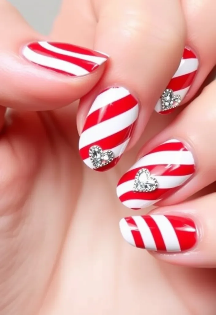 Valentine's Day Nails Designs: 10 Must-Try Ideas for a Romantic Look! 💘 - 2. Sweetheart Stripes