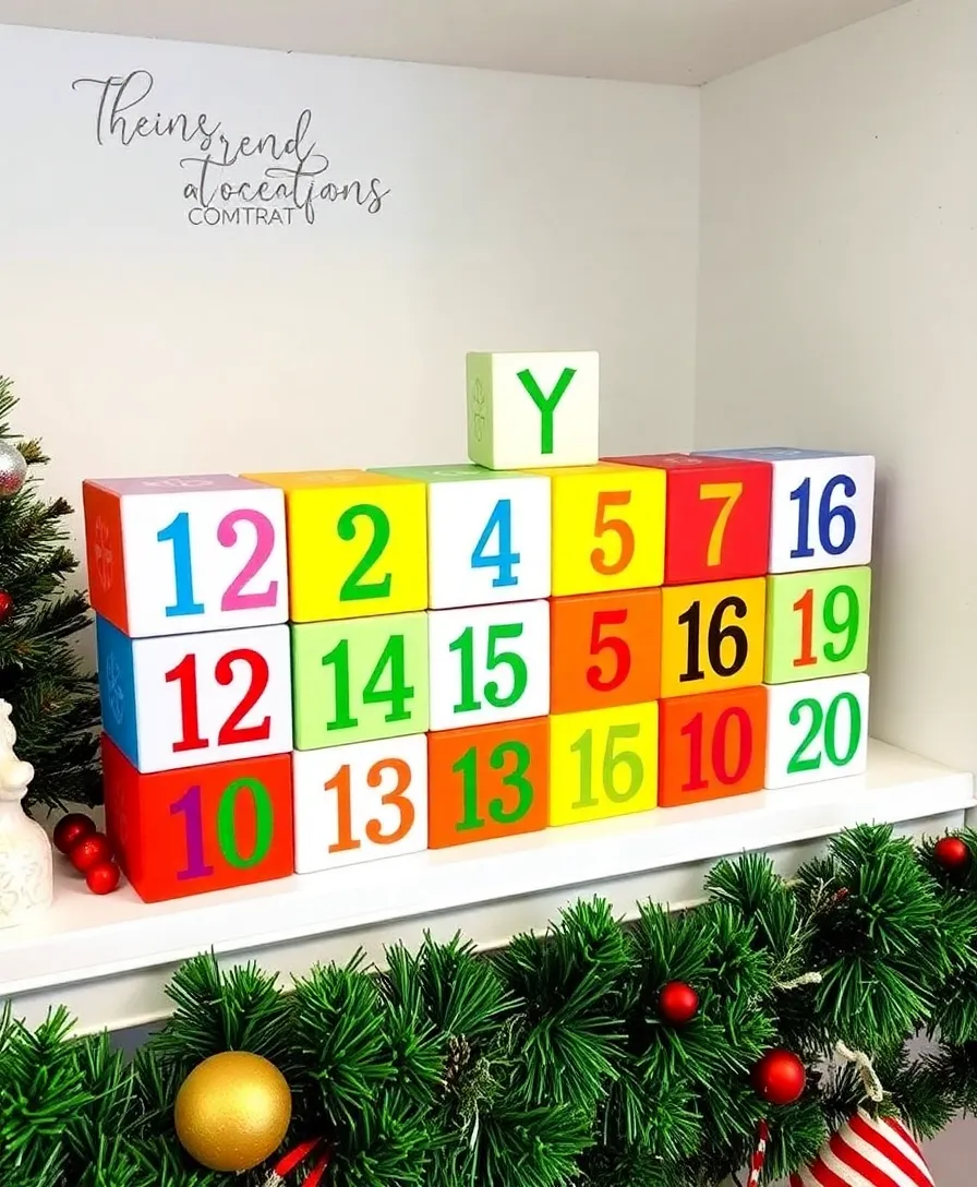 18 Stunning Advent Decorations to Transform Your Home into a Winter Wonderland (#7 Is Pure Magic!) - 9. DIY Advent Countdown Blocks