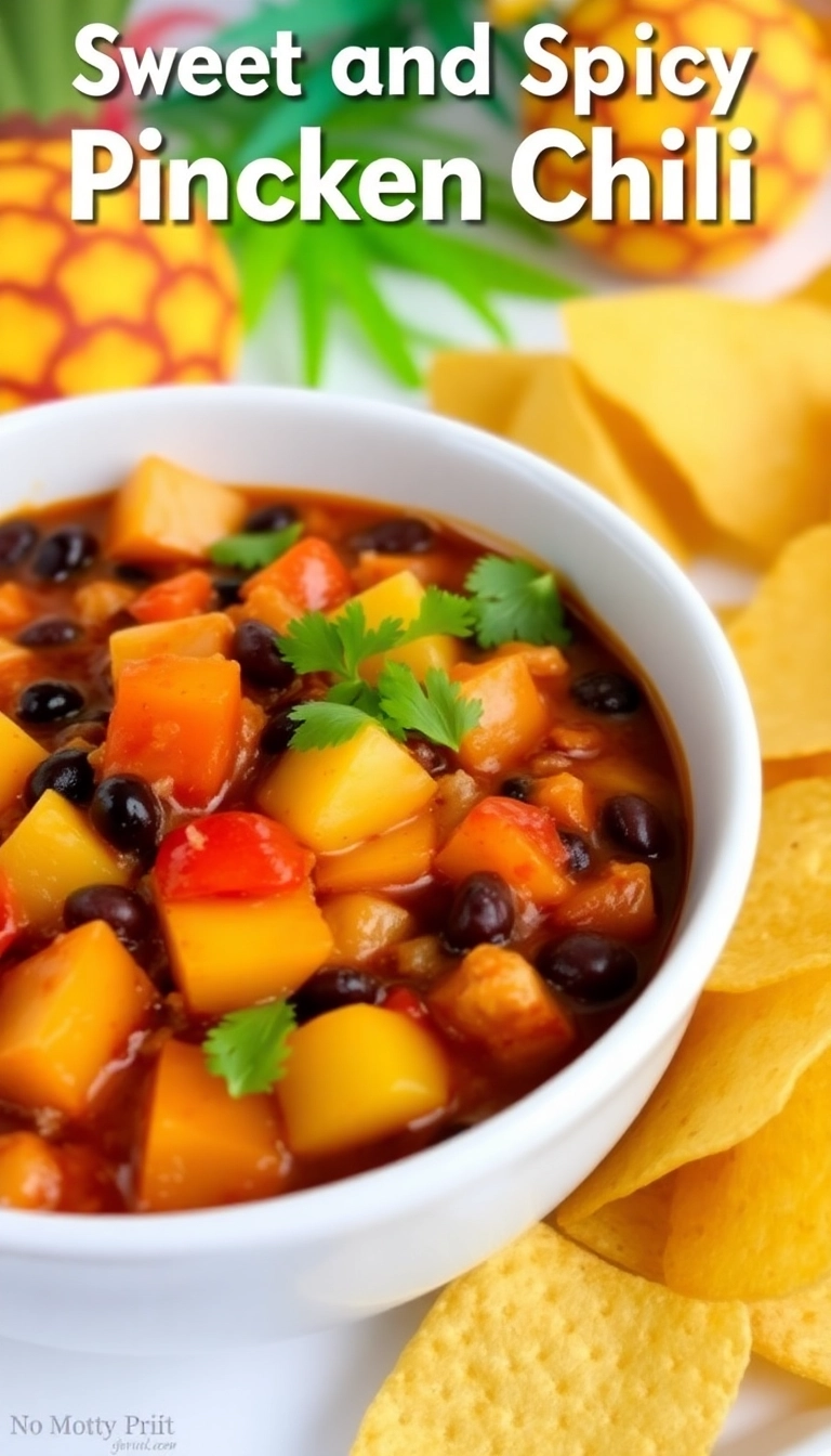 23 Chicken Chili Ideas That Will Spice Up Your Dinner Routine (You Won't Believe #12!) - 11. Sweet and Spicy Pineapple Chicken Chili