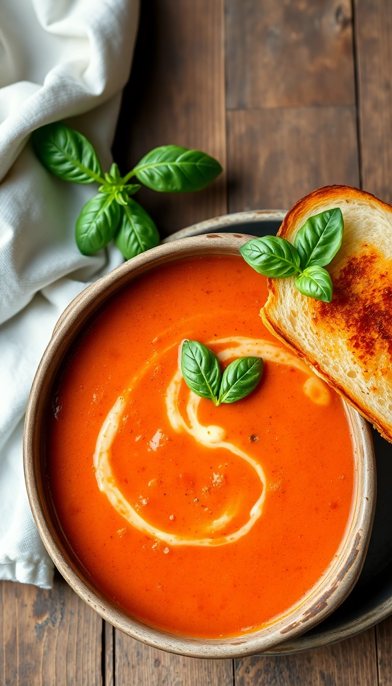 20 Cozy Winter Dinner Recipes That Will Warm Your Heart (You Won't Believe #5!) - 8. Creamy Tomato Basil Soup