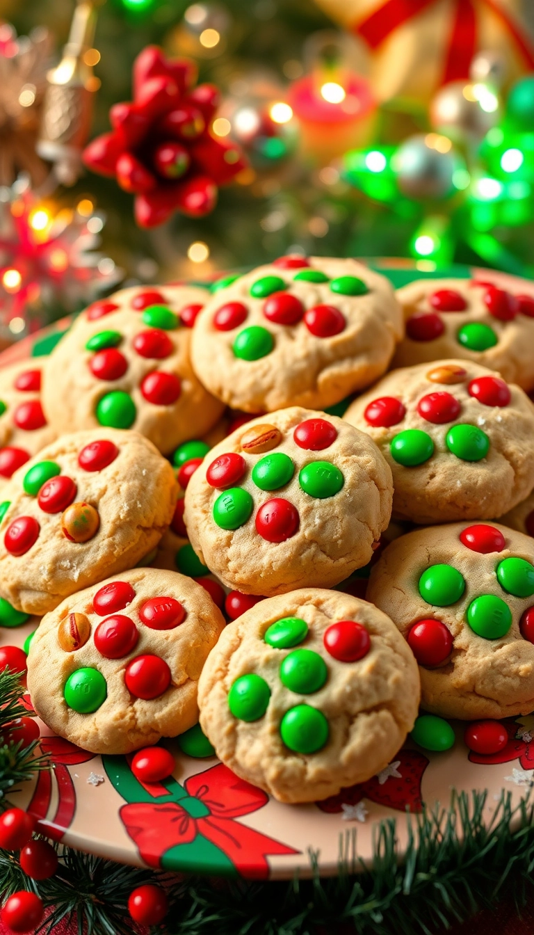 22 Christmas Cookies Ideas That'll Make Your Holidays Sweeter Than Ever! - 20. Holiday M&M Cookies