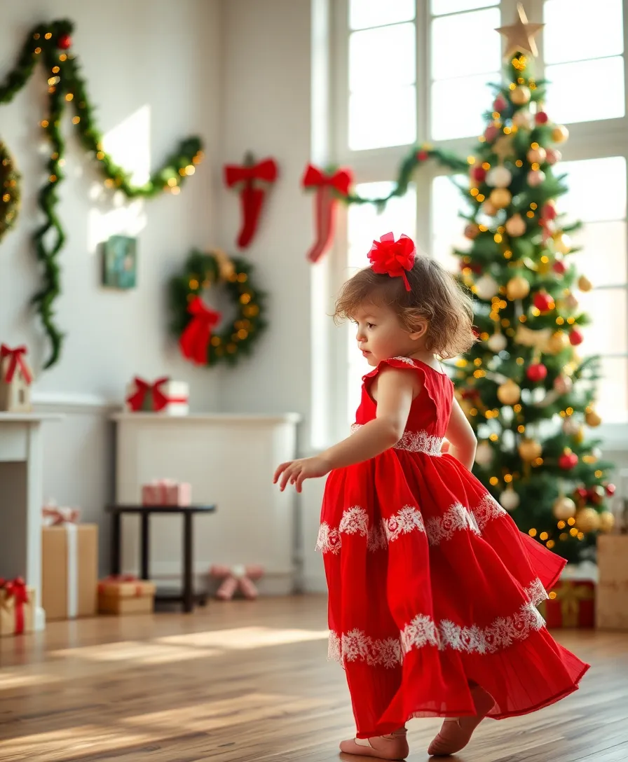 25 Adorable Baby Christmas Outfits That Will Melt Your Heart (Wait Until You See #17!) - 9. Classic Christmas Dress