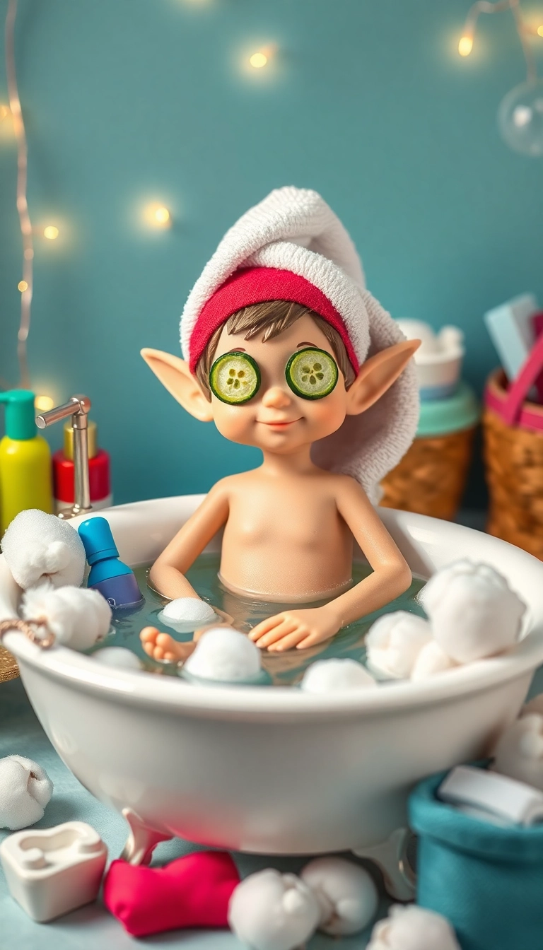 The Ultimate Guide to Funny Elf on the Shelf Fun: 10 Ideas You Can’t Miss! - 1. Elf on a Shelf Spa Day