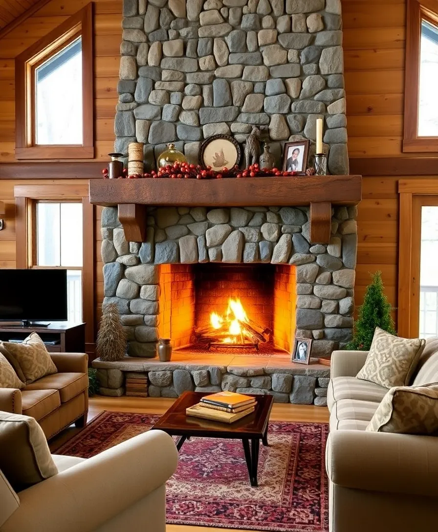 20 Must-See Cabin Weekend Inspo Ideas for a Dreamy Escape (You Won't Believe #7!) - 9. Statement Fireplaces