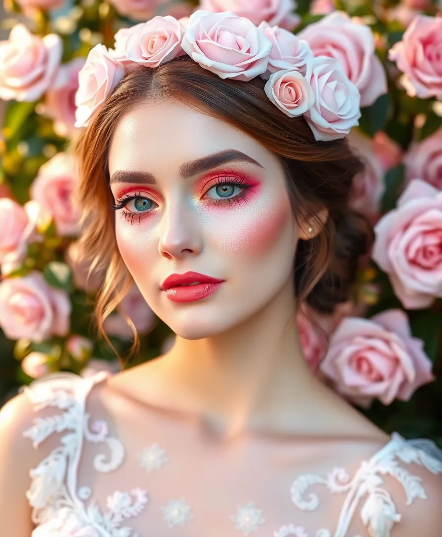 22 Unique Artistic Arcane Makeup Designs (You'll Be Inspired by #16!) - 5. Enchanted Rose