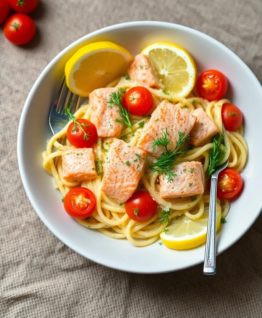 Creamy Salmon Pasta - The Ultimate Comfort Food Recipe You Need to Try! - Garnishing for Extra Flavor