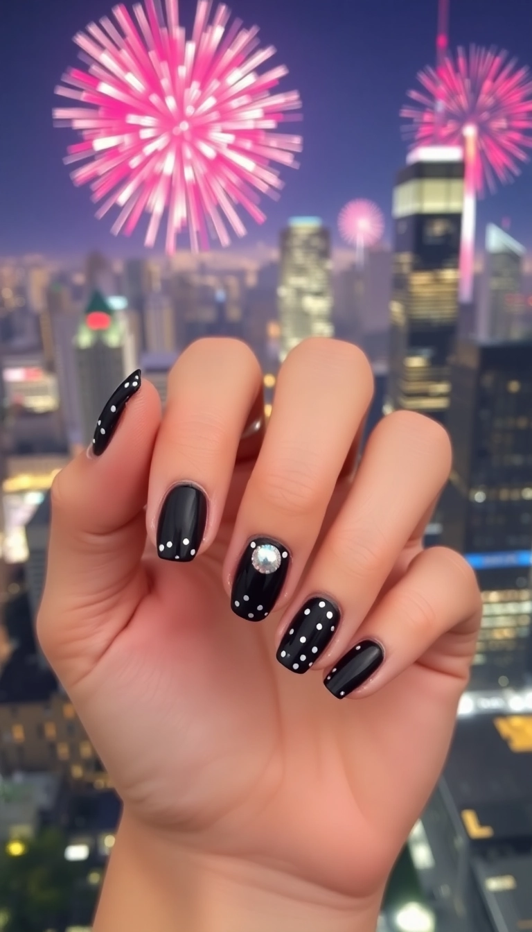 20 Fun New Year Themed Nails Designs That Will Kickstart Your Celebration! - 10. New Year’s Eve Ball Drop