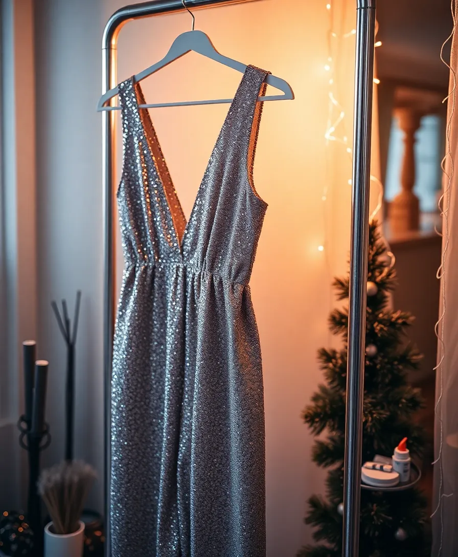 13 Creative DIY New Year's Eve Outfits That Will Make You Stand Out (You Won't Believe #6!) - 2. Glittery Jumpsuit