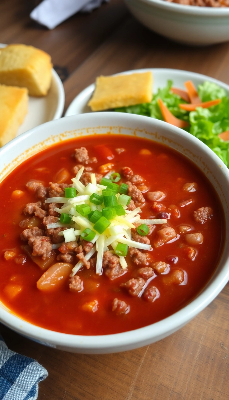 19 Quick and Easy Dinner Recipes with Ground Beef That Will Save Your Evenings! - 3. Beef and Bean Chili