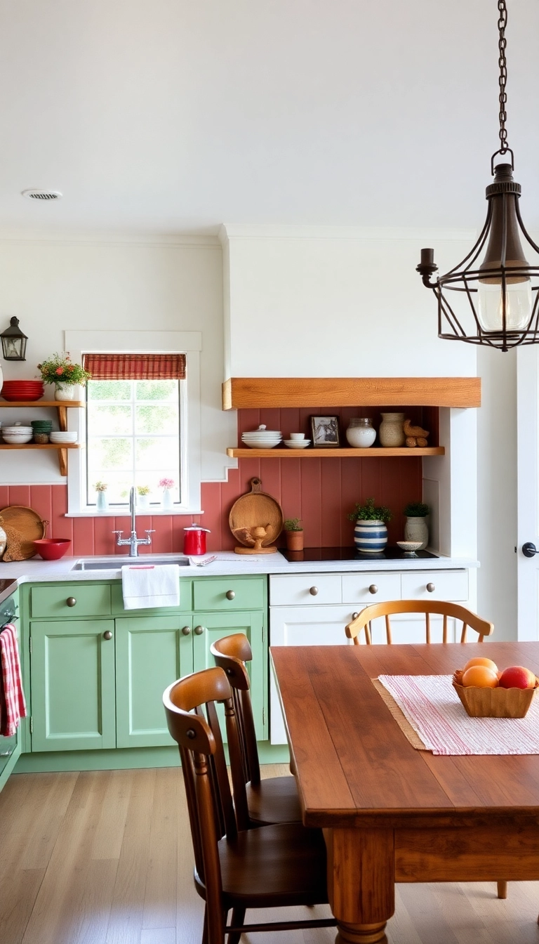 20 Vibrant Kitchen Color Palettes That Will Make You Smile Every Time You Cook! - 15. Vintage Farmhouse Colors