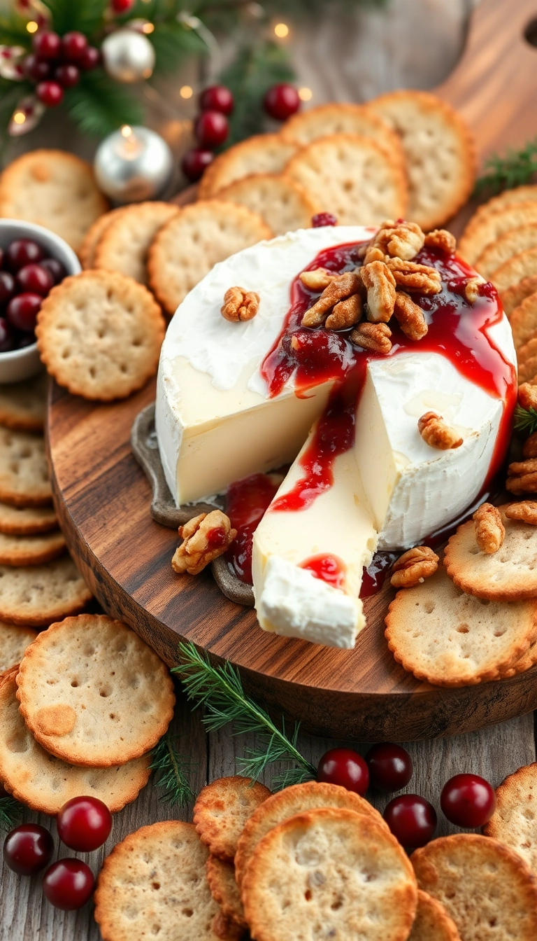 22 Christmas Dinner Ideas That'll Impress Your Guests (You Won't Believe #15!) - 13. Baked Brie with Cranberries